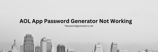 aol app password generator not working